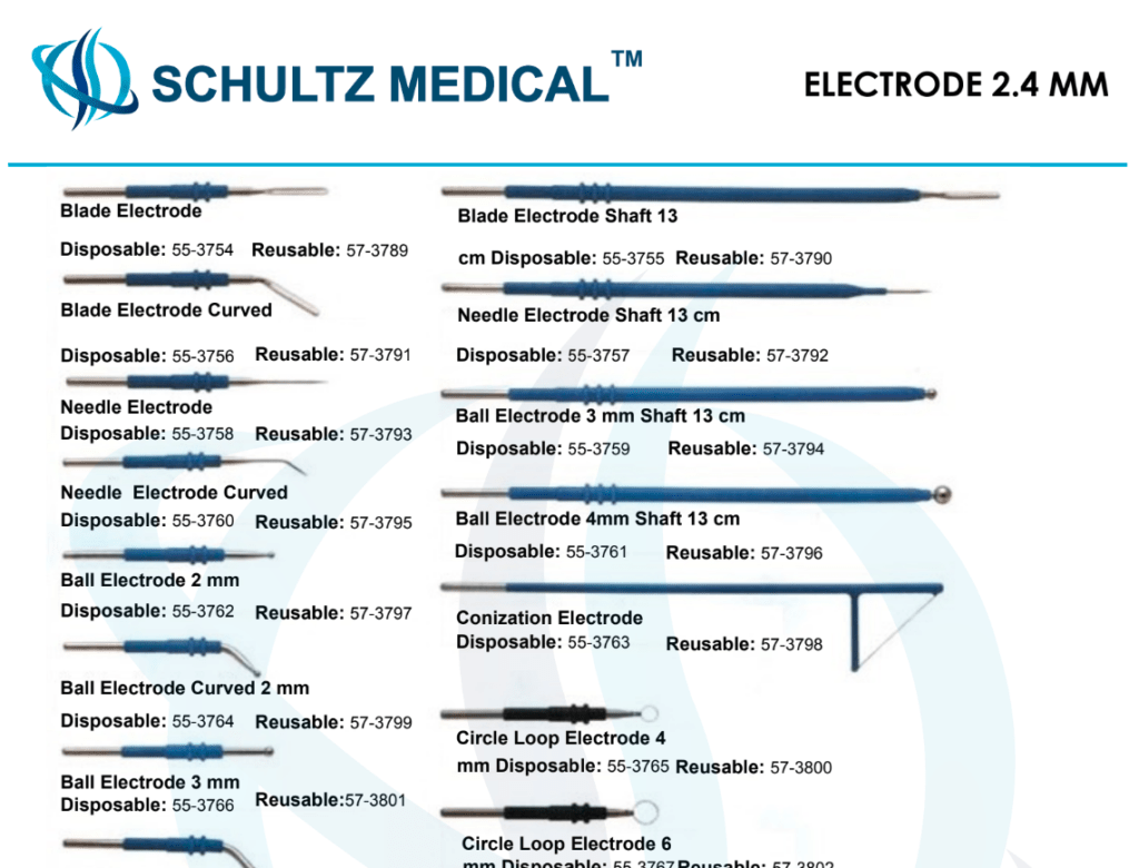 Monopolar Electrodes Shultz Medical